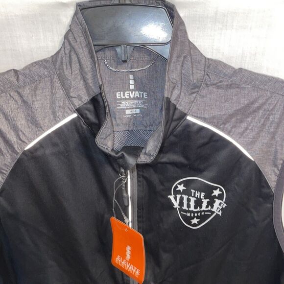Elevate Athletic Vest Men’s Size Medium Black Gray Zip Front Pockets NWT - Picture 3 of 12